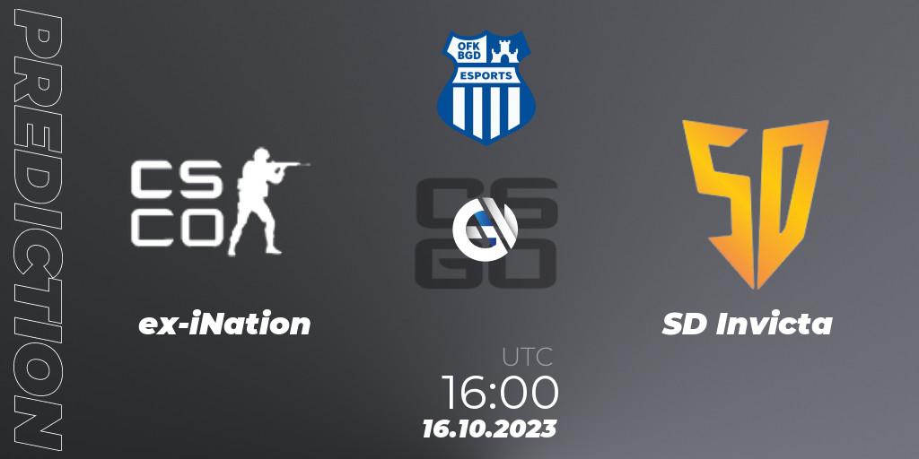 ex-iNation - SD Invicta: Maç tahminleri. 16.10.2023 at 16:00, Counter-Strike (CS2), OFK BGD Esports Series #1