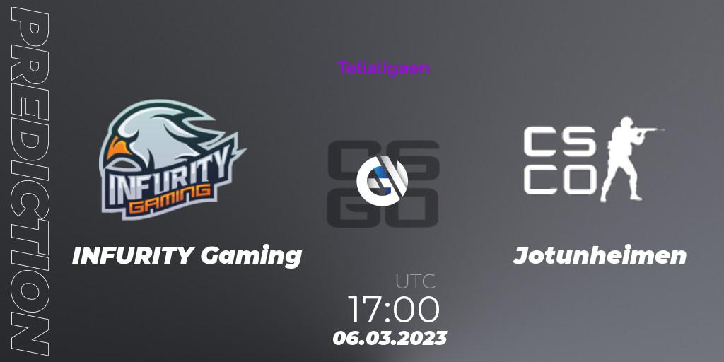 INFURITY Gaming - Jotunheimen: Maç tahminleri. 06.03.2023 at 18:00, Counter-Strike (CS2), Telialigaen Spring 2023: Group stage