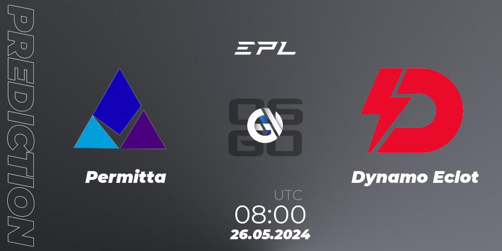Permitta - Dynamo Eclot: Maç tahminleri. 26.05.2024 at 08:00, Counter-Strike (CS2), European Pro League Season 16