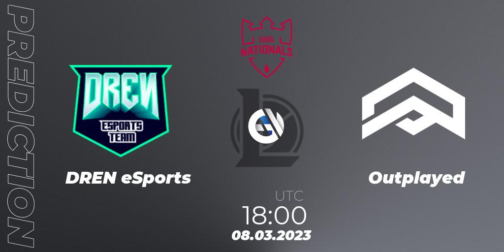 DREN eSports - Outplayed: Maç tahminleri. 08.03.2023 at 18:00, LoL, PG Nationals Spring 2023 - Group Stage