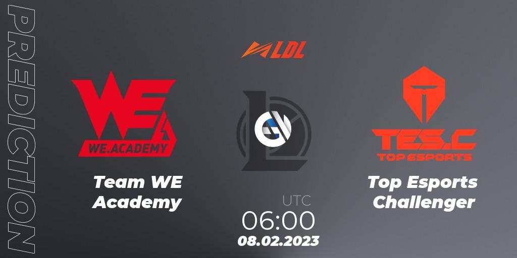Team WE Academy - Top Esports Challenger: Maç tahminleri. 08.02.2023 at 06:00, LoL, LDL 2023 - Swiss Stage