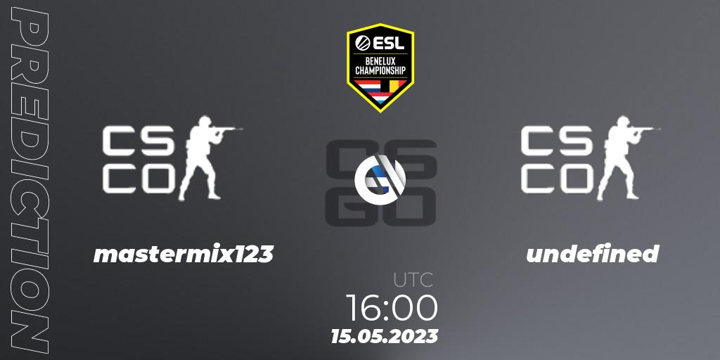 mastermix123 - undefined: Maç tahminleri. 15.05.2023 at 16:00, Counter-Strike (CS2), ESL Benelux Championship Spring 2023