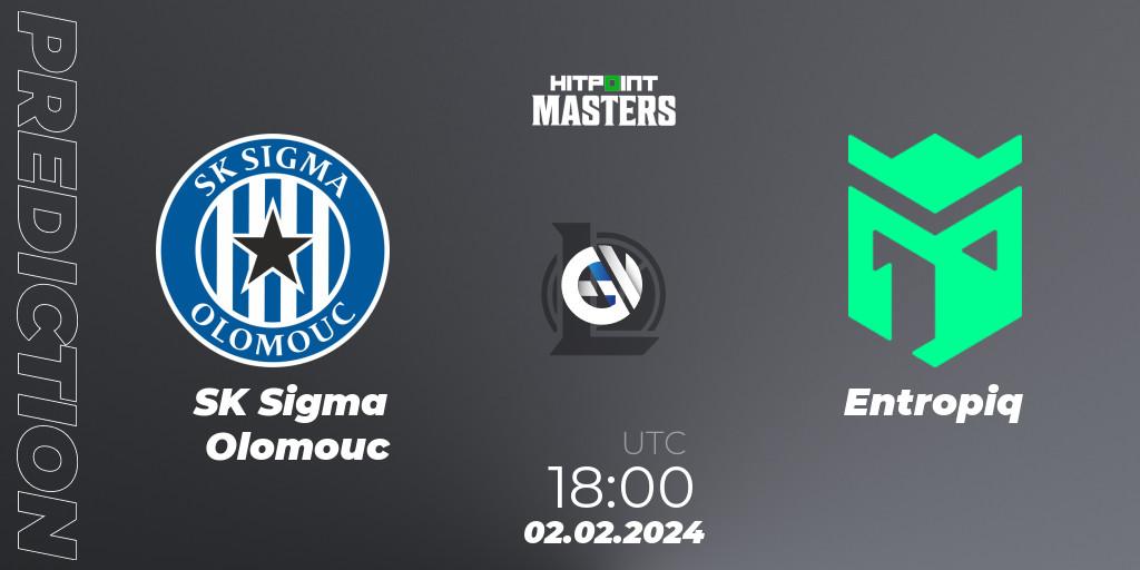 SK Sigma Olomouc - Entropiq: Maç tahminleri. 02.02.2024 at 18:00, LoL, Hitpoint Masters Spring 2024