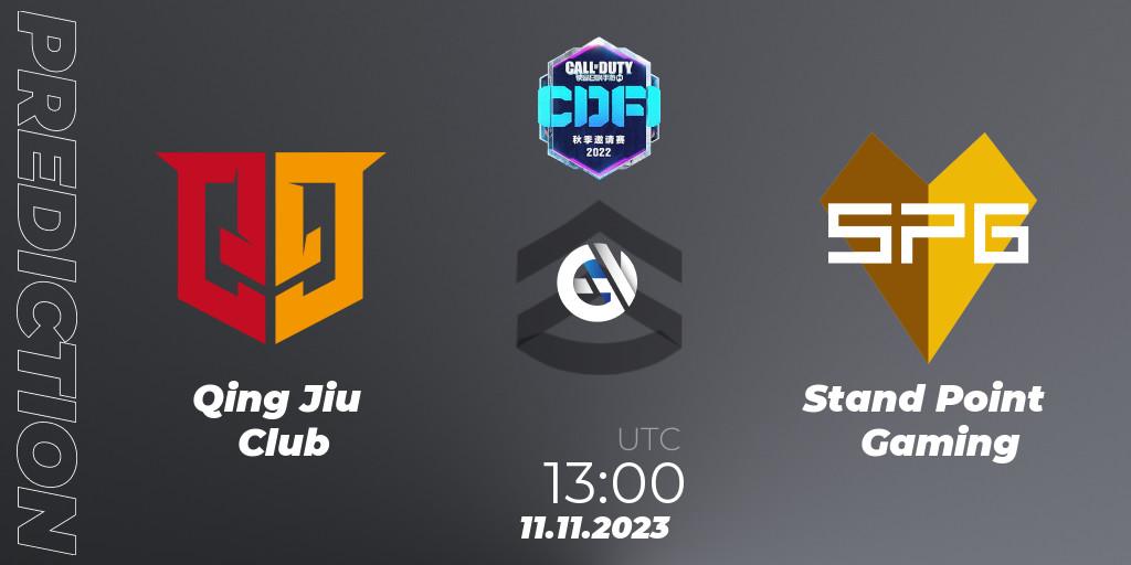 Qing Jiu Club - Stand Point Gaming: Maç tahminleri. 11.11.2023 at 13:00, Call of Duty, CODM Fall Invitational 2023
