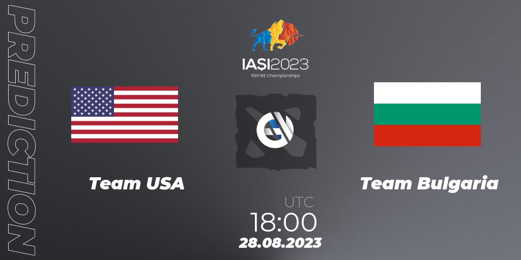 Team USA - Team Bulgaria: Maç tahminleri. 28.08.2023 at 19:15, Dota 2, IESF World Championship 2023