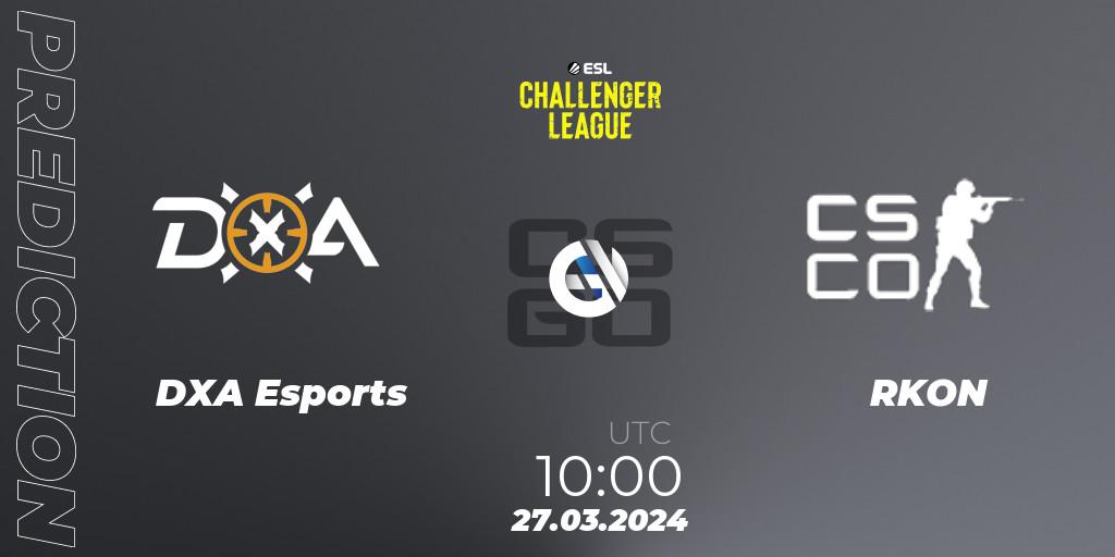 DXA Esports - RKON: Maç tahminleri. 27.03.2024 at 10:00, Counter-Strike (CS2), ESL Challenger League Season 47: Oceania