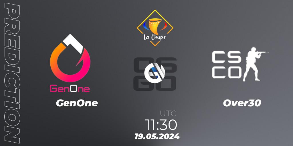 GenOne - Over30: Maç tahminleri. 19.05.2024 at 11:50, Counter-Strike (CS2), La Coupe 5 Paris 2024