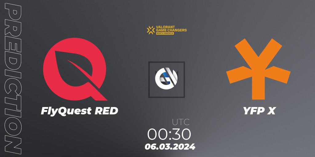 FlyQuest RED - YFP X: Maç tahminleri. 06.03.2024 at 00:30, VALORANT, VCT 2024: Game Changers North America Series Series 1