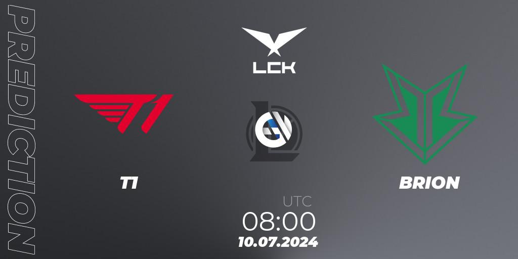 T1 - BRION: Maç tahminleri. 10.07.2024 at 08:00, LoL, LCK Summer 2024 Group Stage