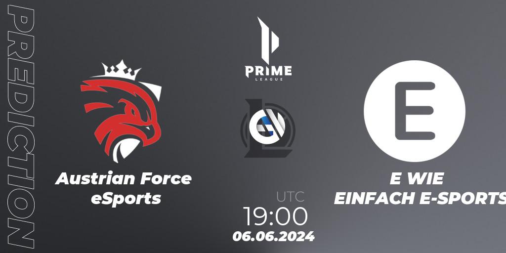 Austrian Force eSports - E WIE EINFACH E-SPORTS: Maç tahminleri. 06.06.2024 at 19:00, LoL, Prime League Summer 2024