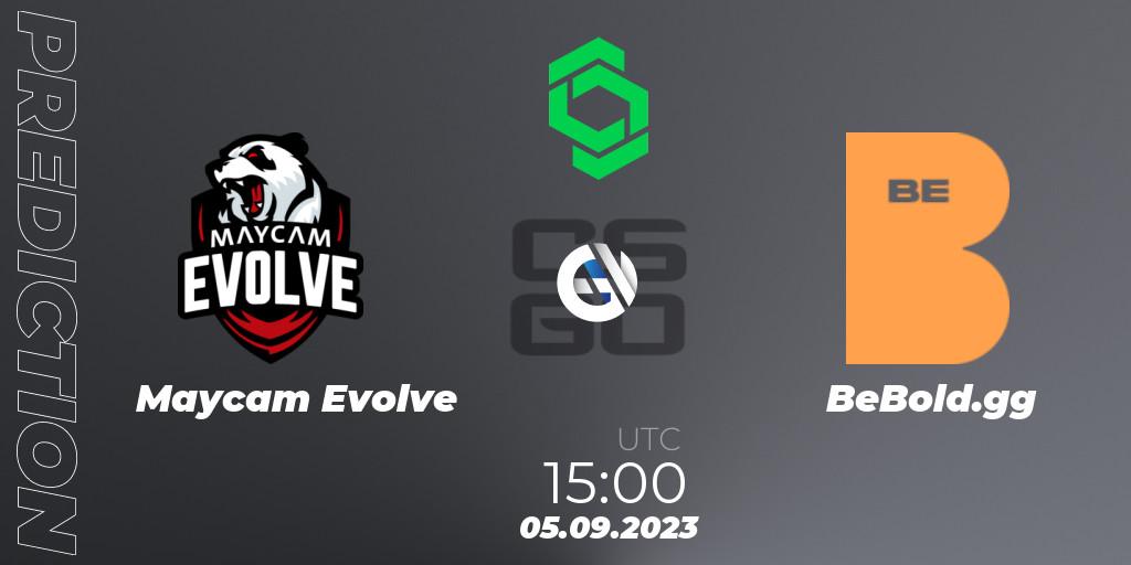 Maycam Evolve - BeBold.gg: Maç tahminleri. 05.09.2023 at 15:00, Counter-Strike (CS2), CCT South America Series #11: Closed Qualifier