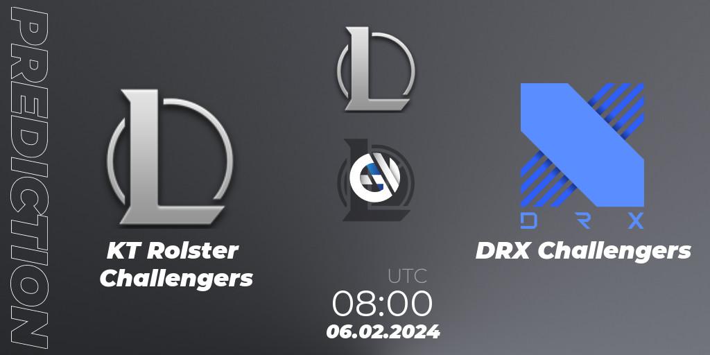 KT Rolster Challengers - DRX Challengers: Maç tahminleri. 06.02.2024 at 08:00, LoL, LCK Challengers League 2024 Spring - Group Stage