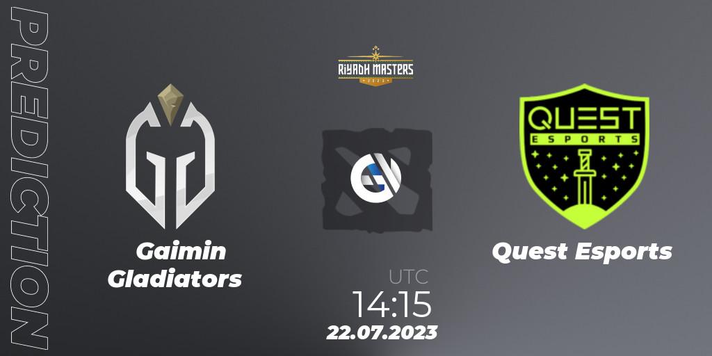 Gaimin Gladiators - PSG Quest: Maç tahminleri. 22.07.2023 at 14:54, Dota 2, Riyadh Masters 2023 - Group Stage