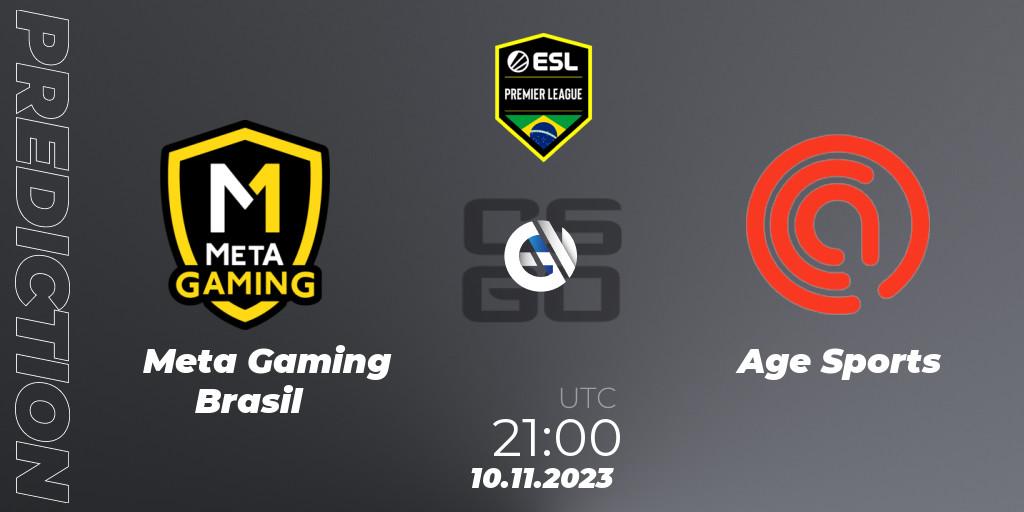 Meta Gaming Brasil - Age Sports: Maç tahminleri. 10.11.2023 at 21:00, Counter-Strike (CS2), ESL Brasil Premier League Season 15: Open Qualifier