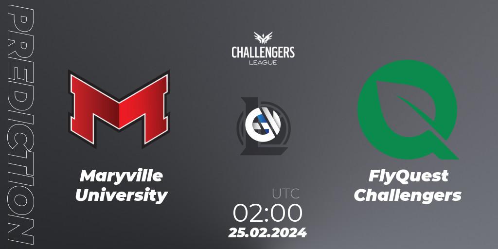 Maryville University - FlyQuest Challengers: Maç tahminleri. 25.02.24, LoL, NACL 2024 Spring - Group Stage