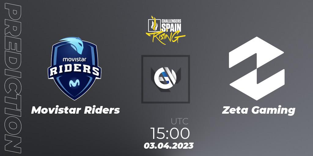 Movistar Riders - Zeta Gaming: Maç tahminleri. 03.04.23, VALORANT, VALORANT Challengers 2023 Spain: Rising Split 2
