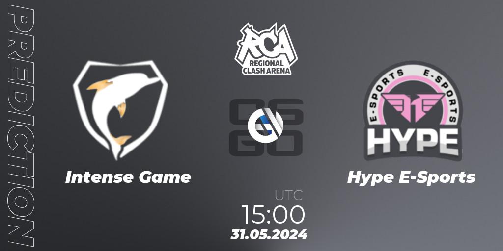 Intense Game - Hype E-Sports: Maç tahminleri. 31.05.2024 at 15:00, Counter-Strike (CS2), Regional Clash Arena South America: Closed Qualifier