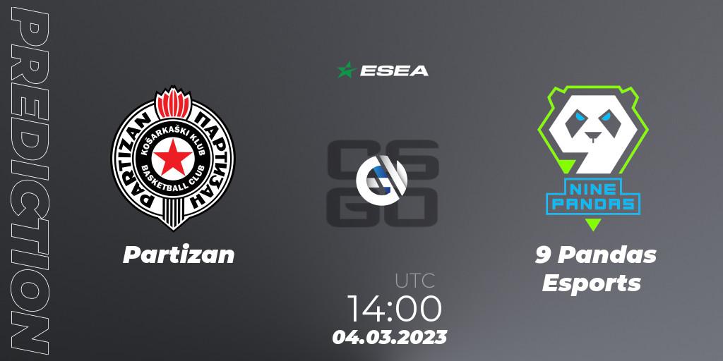 Partizan - 9 Pandas Esports: Maç tahminleri. 04.03.2023 at 14:00, Counter-Strike (CS2), ESEA Season 44: Advanced Division - Europe