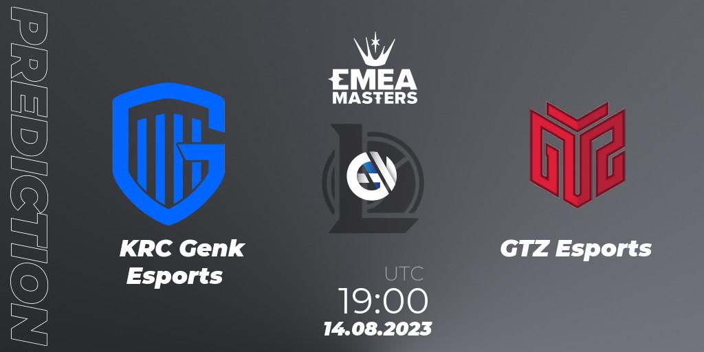 KRC Genk Esports - GTZ Esports: Maç tahminleri. 14.08.2023 at 19:00, LoL, EMEA Masters Summer 2023