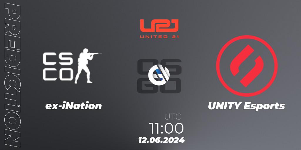 ex-iNation - UNITY Esports: Maç tahminleri. 12.06.2024 at 11:00, Counter-Strike (CS2), United21 Season 16