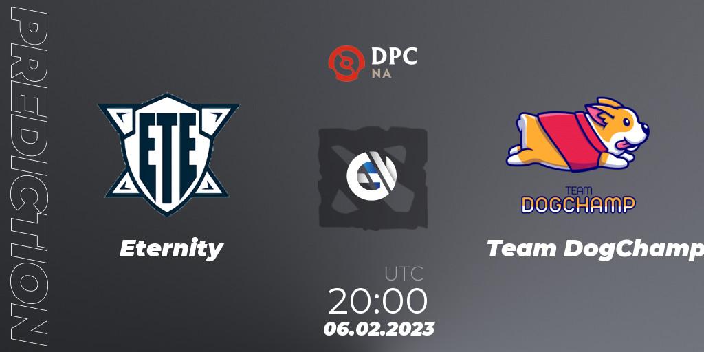 Eternity - Team DogChamp: Maç tahminleri. 07.02.23, Dota 2, DPC 2022/2023 Winter Tour 1: NA Division II (Lower)