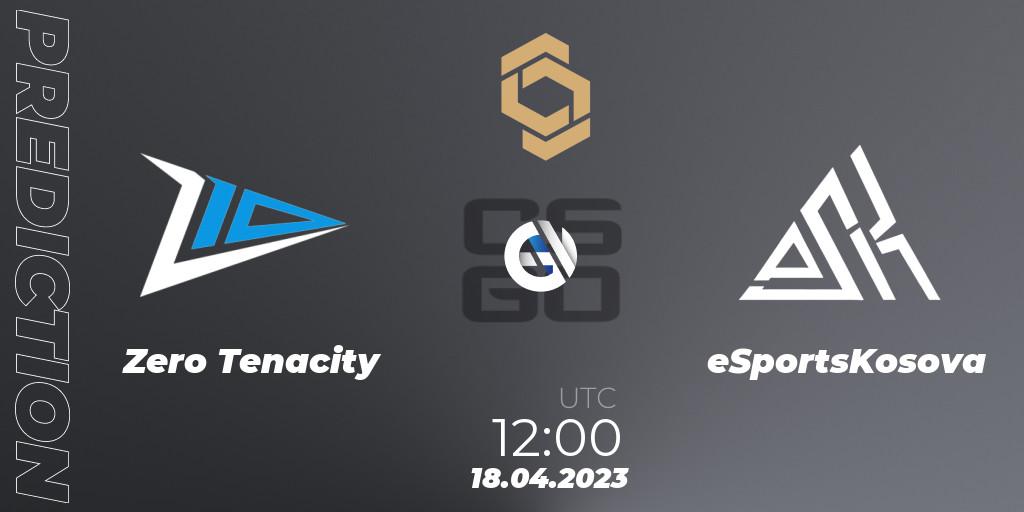 Zero Tenacity - eSportsKosova: Maç tahminleri. 18.04.2023 at 12:00, Counter-Strike (CS2), CCT South Europe Series #4: Closed Qualifier