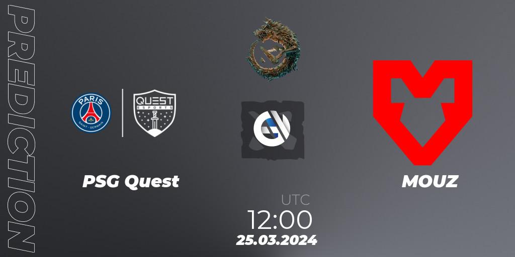 PSG Quest - MOUZ: Maç tahminleri. 25.03.24, Dota 2, PGL Wallachia Season 1: Western Europe Closed Qualifier
