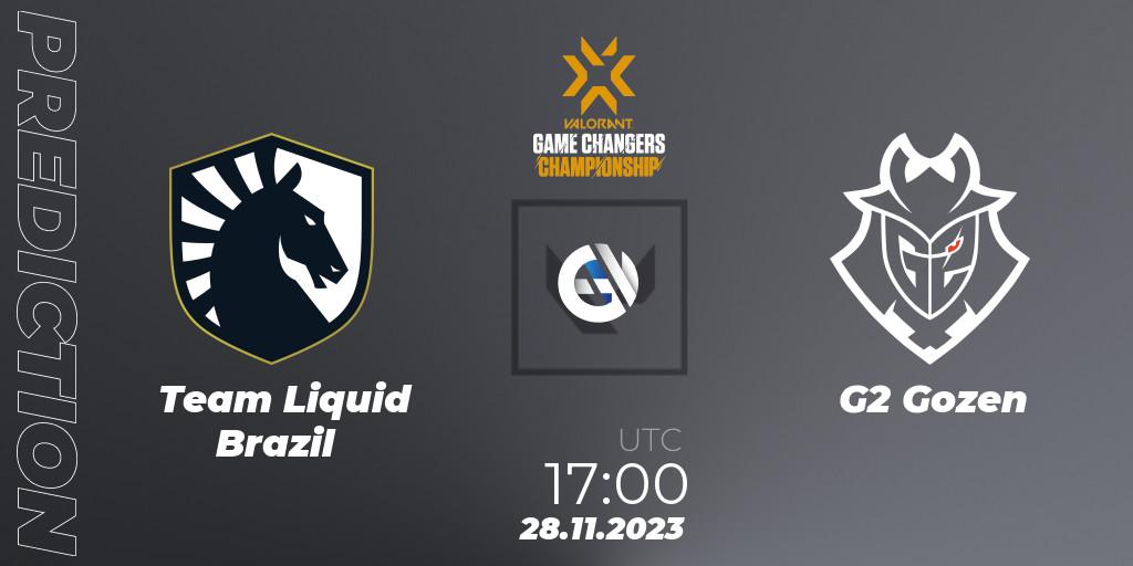 Team Liquid Brazil - G2 Gozen: Maç tahminleri. 28.11.2023 at 17:00, VALORANT, VCT 2023: Game Changers Championship