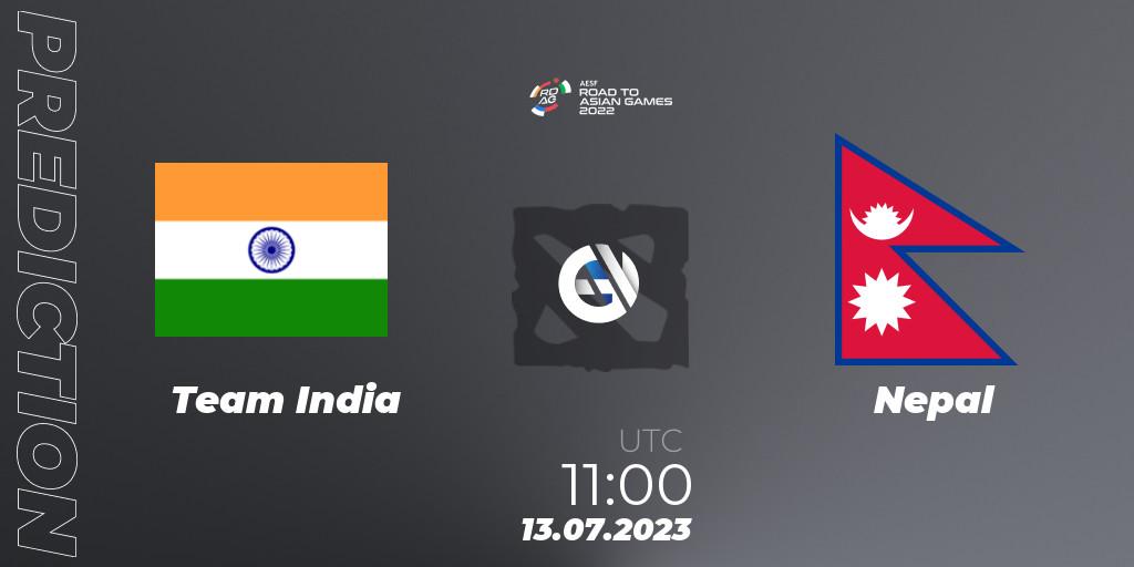 Team India - Nepal: Maç tahminleri. 13.07.2023 at 11:00, Dota 2, 2022 AESF Road to Asian Games - South Asia