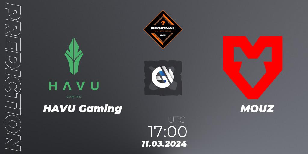 HAVU Gaming - MOUZ: Maç tahminleri. 11.03.2024 at 17:00, Dota 2, RES Regional Series: EU #1