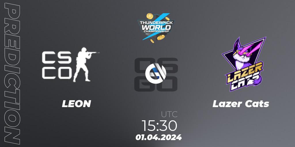 LEON - Lazer Cats: Maç tahminleri. 01.04.2024 at 15:30, Counter-Strike (CS2), Thunderpick World Championship 2024 Finals