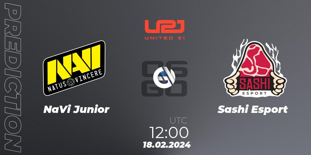 NaVi Junior - Sashi Esport: Maç tahminleri. 18.02.2024 at 12:00, Counter-Strike (CS2), United21 Season 11