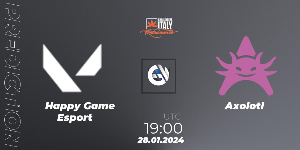 Happy Game Esport - Axolotl: Maç tahminleri. 28.01.2024 at 19:00, VALORANT, VALORANT Challengers 2024 Italy: Rinascimento Split 1