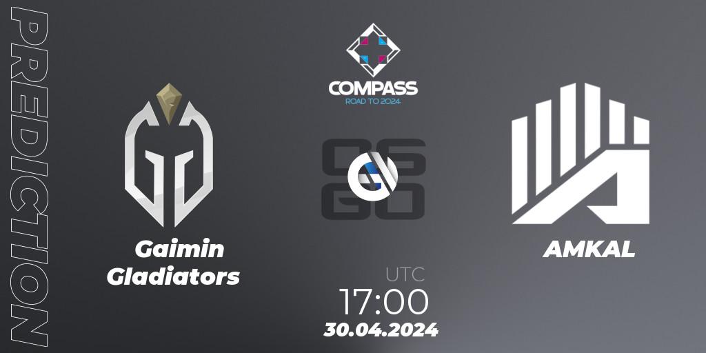 Gaimin Gladiators - AMKAL: Maç tahminleri. 30.04.2024 at 17:10, Counter-Strike (CS2), YaLLa Compass Spring 2024