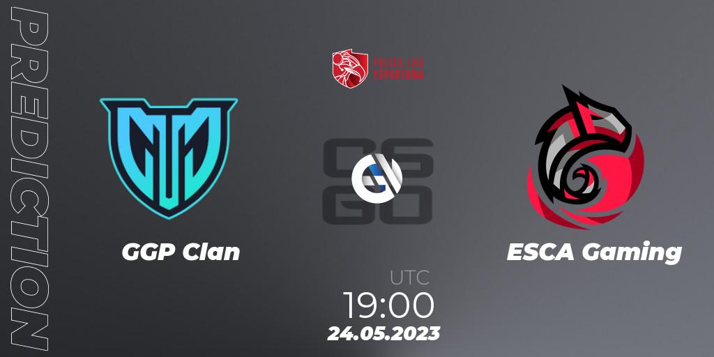 GGP Clan - ESCA Gaming: Maç tahminleri. 24.05.2023 at 19:00, Counter-Strike (CS2), Polish Esports League 2023 Split 2