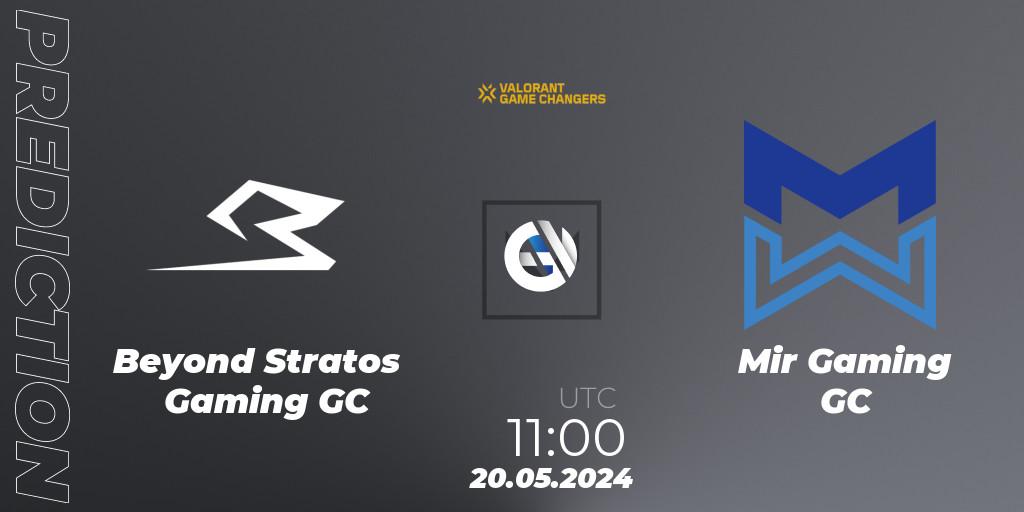 Beyond Stratos Gaming GC - Mir Gaming GC: Maç tahminleri. 20.05.2024 at 11:00, VALORANT, VCT 2024: Game Changers Korea Stage 1