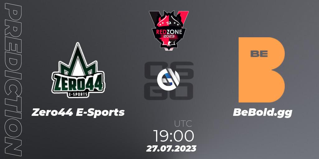 Zero44 E-Sports - BeBold.gg: Maç tahminleri. 27.07.2023 at 22:00, Counter-Strike (CS2), RedZone PRO League Season 5