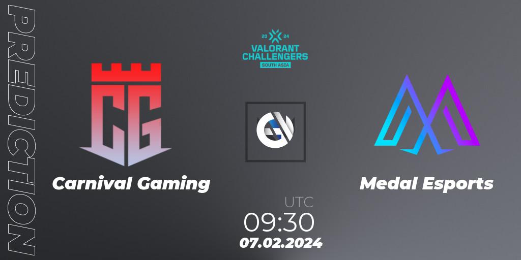 Carnival Gaming - Medal Esports: Maç tahminleri. 07.02.2024 at 09:30, VALORANT, VALORANT Challengers 2024: South Asia Split 1 - Cup 1
