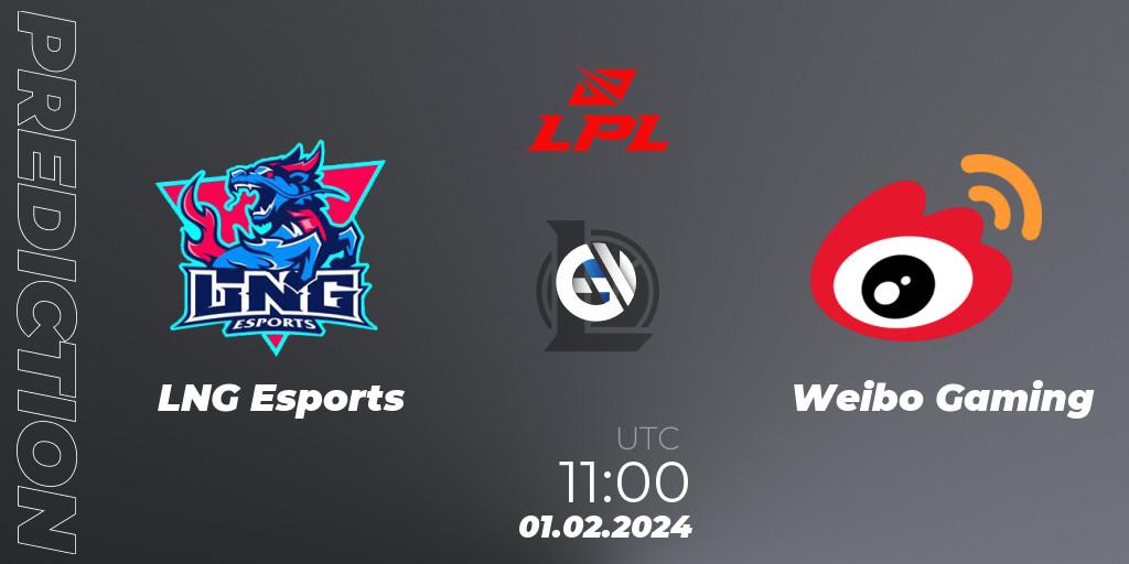 LNG Esports - Weibo Gaming: Maç tahminleri. 01.02.2024 at 11:00, LoL, LPL Spring 2024 - Group Stage