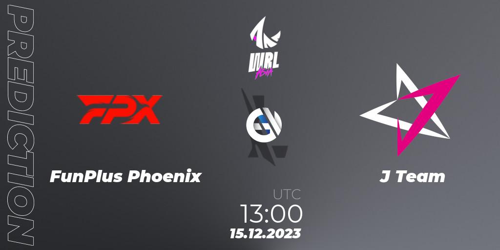 FunPlus Phoenix - J Team: Maç tahminleri. 15.12.2023 at 13:00, Wild Rift, WRL Asia 2023 - Season 2 - Regular Season