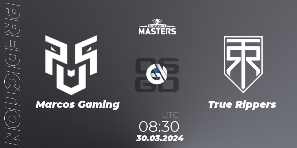 Marcos Gaming - True Rippers: Maç tahminleri. 30.03.2024 at 08:30, Counter-Strike (CS2), Skyesports Masters 2024: Indian Qualifier
