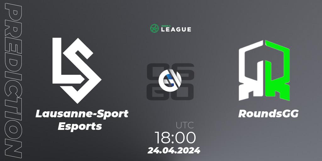 Lausanne-Sport Esports - RoundsGG: Maç tahminleri. 24.04.2024 at 18:00, Counter-Strike (CS2), ESEA Season 49: Advanced Division - Europe