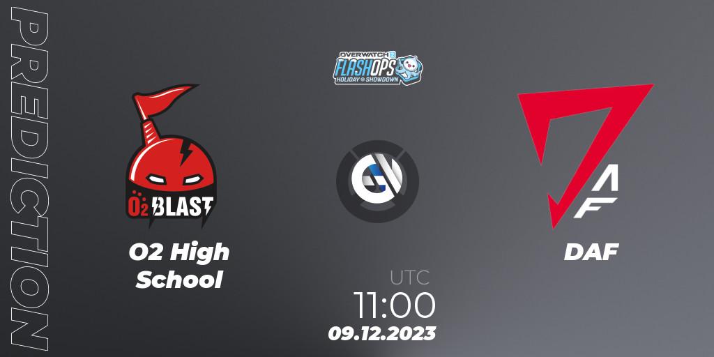 O2 High School - DAF: Maç tahminleri. 09.12.2023 at 11:00, Overwatch, Flash Ops Holiday Showdown - APAC Finals