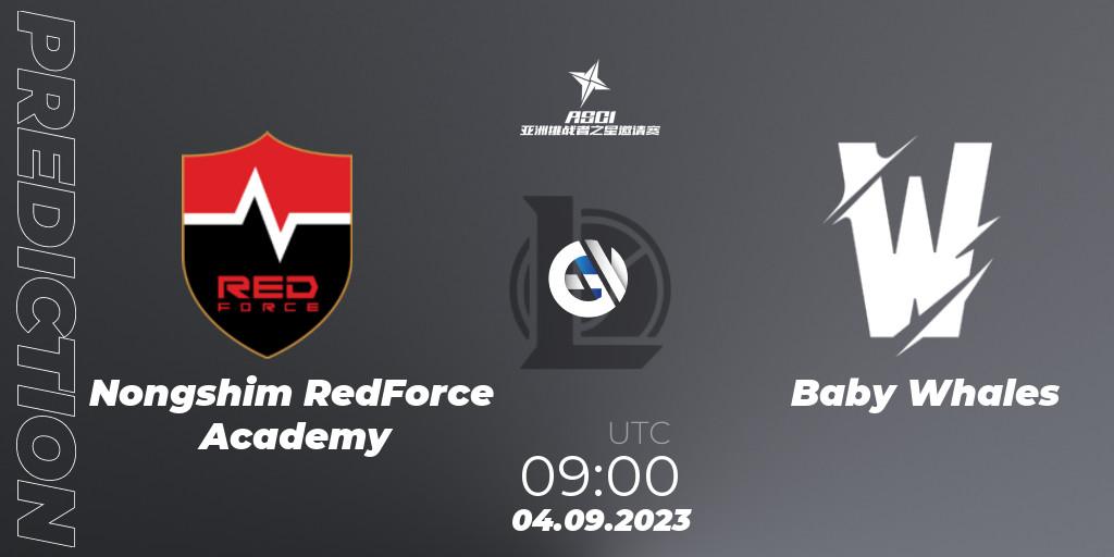 Nongshim RedForce Academy - Baby Whales: Maç tahminleri. 04.09.2023 at 09:00, LoL, Asia Star Challengers Invitational 2023