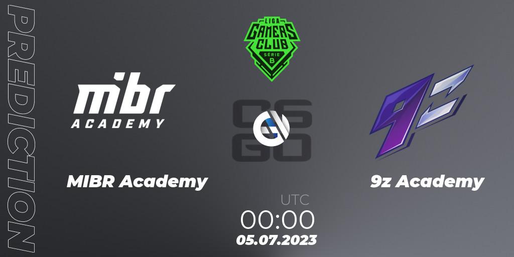 MIBR Academy - 9z Academy: Maç tahminleri. 06.07.2023 at 00:00, Counter-Strike (CS2), Gamers Club Liga Série B: June 2023