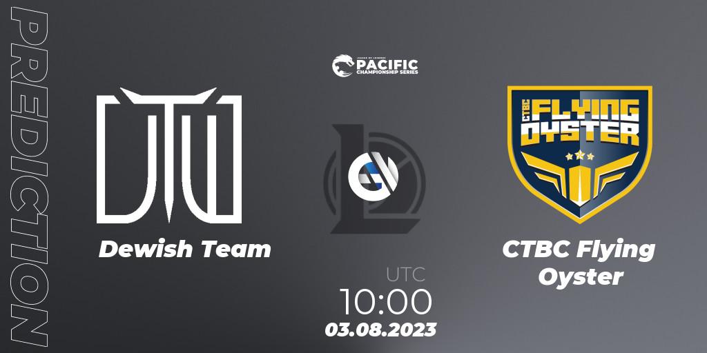 Dewish Team - CTBC Flying Oyster: Maç tahminleri. 04.08.2023 at 10:00, LoL, PACIFIC Championship series Group Stage