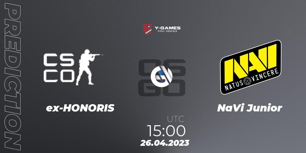 ex-HONORIS - NaVi Junior: Maç tahminleri. 26.04.2023 at 15:00, Counter-Strike (CS2), Y-Games PRO Series 2023