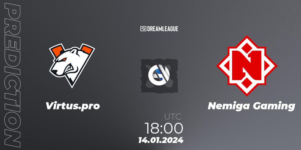Virtus.pro - Nemiga Gaming: Maç tahminleri. 14.01.24, Dota 2, DreamLeague Season 22: Eastern Europe Closed Qualifier
