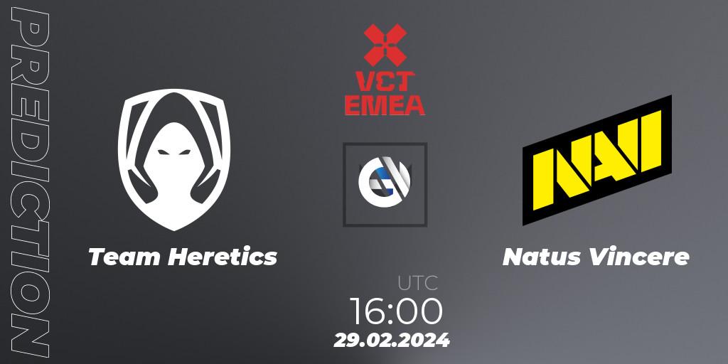 Team Heretics - Natus Vincere: Maç tahminleri. 29.02.24, VALORANT, VCT 2024: EMEA Kickoff