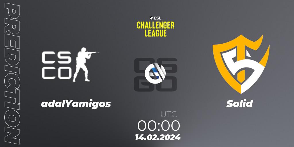 adalYamigos - Solid: Maç tahminleri. 14.02.24, CS2 (CS:GO), ESL Challenger League Season 47: South America